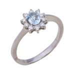 Gouden ring met briljant en topaas 